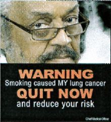 Jamaica 2013 Quitting - quit now, lived experience, lung cancer (front)
